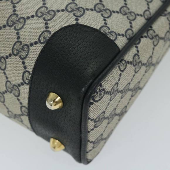 GUCCI GG Supreme Sherry Line Hand Bag PVC 2way Navy Red 904 02 015 Auth 68271 - Picture 8 of 16